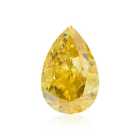 0.67 Carat Fancy Deep Orangy Yellow Natural Diamond Loose Pear SI2 GIA Certified