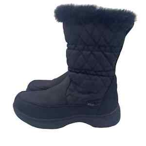 LL Bean Insulated Commuter Boots Winter Black Tall Waterproof Womens 8