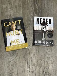 **CAN 'T HURT ME & NEVER FINISHED BEST SELLING 2  BOOK SET  BY DAVID GOGGINS....
