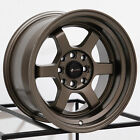 16x7 Vors TR7 4x100/4x114.3 35 Bronze Wheels Rims Set(4) 73.1