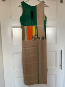 BNWT AKRIS for Bergdorf Goodman $3990 Sleeveless Mulberry Silk Dress Size 6