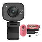 Logitech StreamCam Plus Webcam with Tripod POP Keys Keyboard and Mouse Bundle