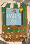 2024 NBC Paris Olympics Street Café Pin Badge Media Lapel - new in package