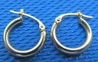 E87H FOR CHARITY: PAIR OF TINY CHILD'S? 14K YELLOW GOLD HOOP EARRINGS .58 GRAMS
