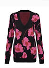 Cabi New NWT Rococo Pullover #4102 Black Pink Flowers XS - L