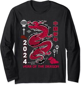 Happy Chinese New Year 2024 Year Of The Dragon Gift Long Sleeve T-Shirt