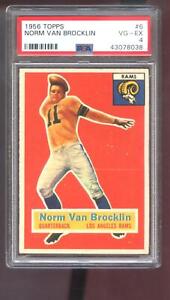 1956 Topps #6 Norm Van Brocklin PSA 4 Graded Football Card Los Angeles Rams