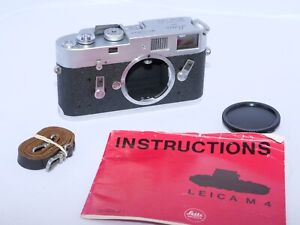 LEICA M4 Chrome 35MM Rangefinde Film Camera Body. Instructions. CLA'D in 2022.