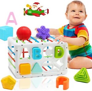 Baby Toys for 12-18 Months Montessori Toys,Upgrade Sensory Baby Shape Sorter Toy