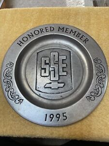 GM Chevrolet Sales Manager Award Plate Society Sales Executives SSE 10” Pewter