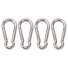 3 Inch Carabiner Clips- Stainless Steel Spring Snap Hook, 4 Pcs 250 Lbs