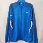 Adidas Clima 365 Jacket Zip Track Blue White w /Gray 3 Stripes ClimaCool L