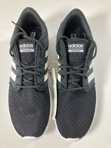 Adidas Women's Cloudfoam QT Racer Lightweight Lace Up Shoes Black Sneakers NWT!