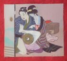 來自日本的真正古董 ca. 1920 Painted on silk!!! Authentic Ukiyo-E Shunga 春画 JAPAN  無