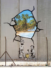 Banksy, West Bank Wall, Graffiti Art, Giclee Canvas Print, 16