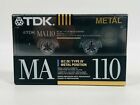 New TDK MA110 Metal Position Blank Cassette Tape Type IV - Sealed
