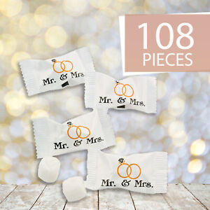 Mr. & Mrs. Buttermints, Wedding Party Favors, Engagement Party, 108 Pieces