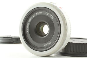[MINT] Canon EF 40mm F/2.8 STM White Pancake Lens For Canon DSLR From JAPAN