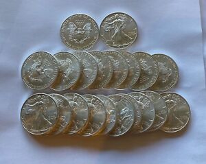 Roll of 20 - 2014 1 oz Silver American Eagle $1 Coin BU (Tube of 20)