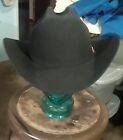 Stetson High Point Cowboy Hat 7  1/2 New 6X beaver felt- BLACK
