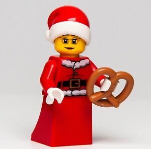 New Lego BAM Holiday Christmas Minifigure - Mrs. Claus w/ Pretzel 2022