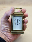 RESTORED '60s ACG French Swiss Mini Brass Cannelee Carriage Clock 8-day 11-jewel