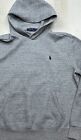 Polo Ralph Lauren Men's Large Gray Double Knit Pullover Hoodie RECENT / NICE
