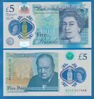 Great Britain England 5 Pounds UK 394 2015 Polymer Queen Elizabeth UNC Churchill