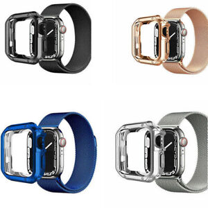Metal Band Strap+TPU Case For Apple Watch Series 8 7 6 SE 5 4 3 2 41/44/45mm