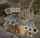 Large Lot of Foreign Coins and Currency, Tokens, Smashed Pennies, US coins plus