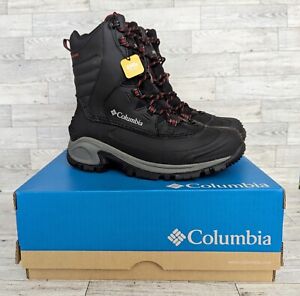 Columbia Men's Size 9 Bugaboot III Boot Black & Red Techlite Waterproof 200g