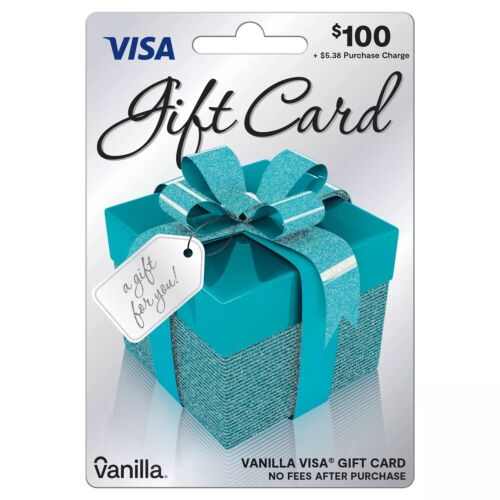 $100 VISA Physical Gift Card, No Fees,  Activated & Ready to use, Free Shipping