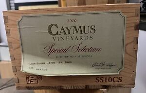 CAYMUS Vineyards Special Selection Wooden Wine Box Crate 6 pack 2010 Vintage