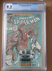 AMAZING SPIDER MAN  # 344 CGC 9.2.  WHITE PAGES