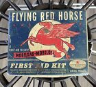 Vintage Flying Red Horse Mobiloil Mobilgas First Aid Kit Tin
