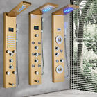 Gold Rain Shower Panel Tower Stainless steel Massage Body Jets Shower System Kit