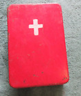 Vintage 1960s Wall Mount First Aid Kit Metal Box (Empty) Uni/Flex Rockford, IL