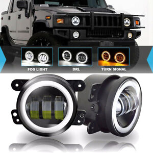 2PCS 4 Inch Round Fog Lights LED Lamps Drivimg For 2011-2012 Jeep Grand Cherokee (For: 2006 Jeep Wrangler)