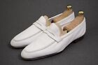 BRIONI penny loafers white Italy UK8.5 / US9.5  shoes zilli berluti Authentic