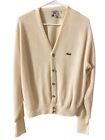 Vintage 80's Izod Lacoste Cardigan Sweater Mens L Acrylic Buttons USA Made
