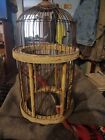 Vintage Bird Cage  With Door And Hang Bar. Needs Repair
