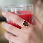 Red Garnet Cocktail Ring 10k Gold Ring Women Engagement Ring Gift For Women