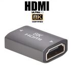 HDMI 8K Ultra HD Female to Female Adapter Cable Gold Coupler Joiner Extension