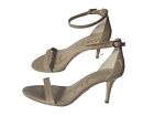 Sam Edelman Patti Beige Patent Leather Ankle Strap Sandals 7 Heels Shoes 7W Wide