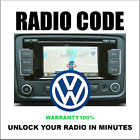 UNLOCK  RADIO CODES VW RCD300  PIN 5 STEREO 5 RNS510 VOLKSWAGEN FAST SERVICE