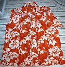 Kennington LTD Hawaiian Shirt Bold Orange Floral XL Loose Fit