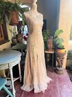 NEW 4 Adrianna Papell Womens Beaded Gown Art Deco 1920s Gatsby Champagne Wedding