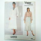 Kasper Vogue American Designer 14 Jacket Skirt Blouse 1099 Sewing Pattern Uncut