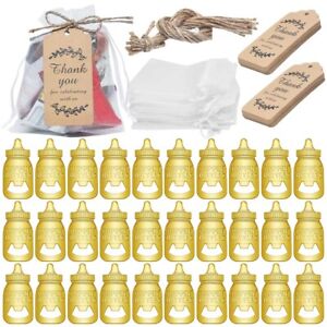 24pcs Metal Bottle Opener W/ Organza Bag Thank You Tag Baby Shower Party Favor