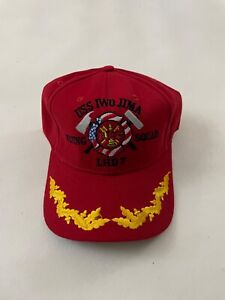 New The Corps USS Iwo Jima LHD 7 Red Baseball Cap One Size